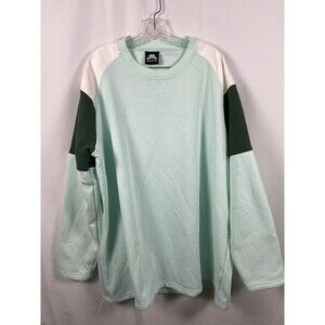 WINSTON men’s 2XL Mint Green White Dark GreenPullover Sweater Rugby Look Sleeve